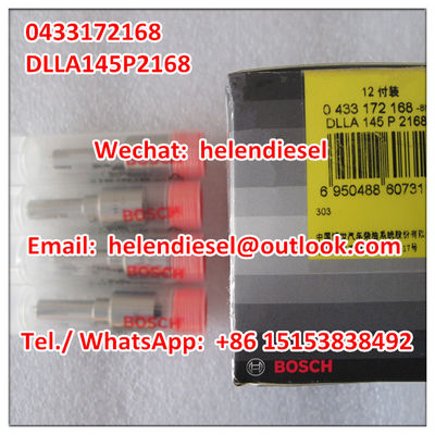 China Genuine Brand New  injector nozzle 0433172168 , 0 433 172 168 , DLLA145P2168 , DLLA 145 P 2168 ,  original supplier
