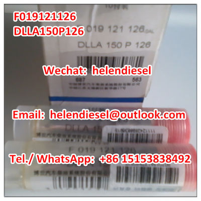 China Genuine Brand New  injector nozzle F019121126 , F 019 121 126 , DLLA150P126 , DLLA 150 P 126 ,   original supplier