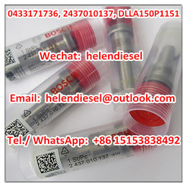 China Genuine Brand New BOSCH injector nozzle 2437010137, 2 437 010 137,0433171736 , DLLA150P1151 , Bosch original supplier
