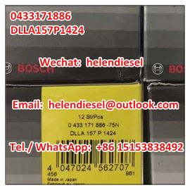 China Genuine and New BOSCH injector nozzle 0433171886 , 0 433 171 886 , DLLA157P1424 , DLLA 157 P 1424 , Bosch original supplier