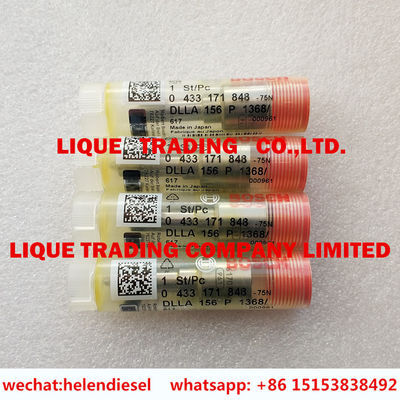 China Genuine and New  Injector Nozzle  DLLA156P1368 , 0433171848 , DLLA 156 P 1368 , 0 433 171 848 ,  100% NEW supplier