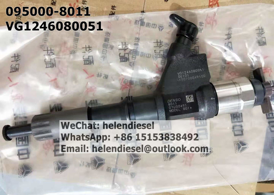 China Fuel Injector 095000-8011 / DENSO 8011/095000-801# / 9709500-801 original diesel injector for HOWO VG1246080051 supplier