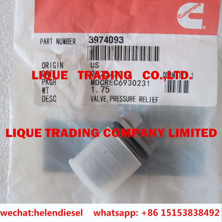 Genuine and New CUMMINS Pressure relief valve 3974093 , 1028 , Limiting
