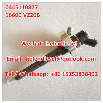 Genuine and New  injector 0445110877 ,0 445 110 877, 0445110877, 16600 VZ20B , 16600-VZ20B , 16600VZ20B original supplier