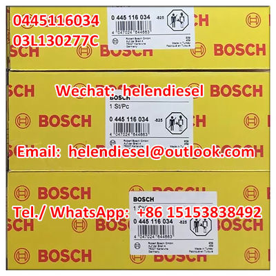 Genuine and New  injector 0445116034 ,0 445 116 034, 0445116 034 , 03L130277C ,03L 130 277 C, for Volkswagen / VW supplier