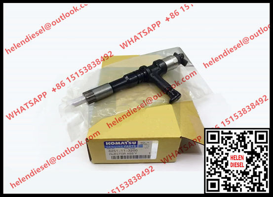 Fuel injector KOMATSU 6251-11-3200, 6251113200 , 6251-11-3201 095000-664# CR fuel injector 095000-6640 9709500-664 supplier