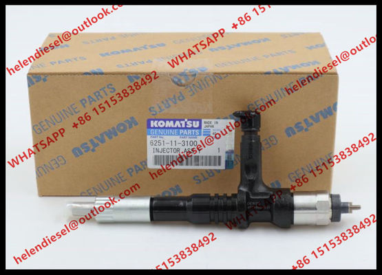 Komatsu Fuel Injector 6251-11-3100 , 6251113100 original and new DENSO injector 9709500-607 , 095000-607# ,095000-6070 supplier